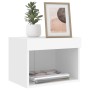 Mesitas de noche de pared con luces LED 2 unidades blanco de , Muebles TV - Ref: Foro24-837114, Precio: 44,71 €, Descuento: %