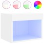 Mesitas de noche de pared con luces LED 2 unidades blanco de , Muebles TV - Ref: Foro24-837114, Precio: 44,71 €, Descuento: %