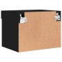 Mesitas de noche de pared con luces LED 2 unidades negro de , Muebles TV - Ref: Foro24-837116, Precio: 45,88 €, Descuento: %