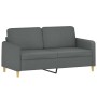 Sofá de 2 plazas con cojines tela gris oscuro 140 cm de , Sofás - Ref: Foro24-3200910, Precio: 228,35 €, Descuento: %