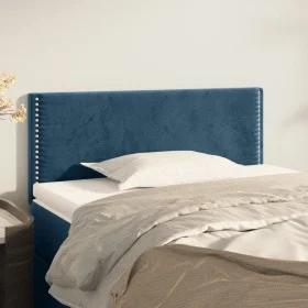 Dark blue velvet headboard 90x5x78/88 cm by , Headboards and footboards - Ref: Foro24-345902, Price: 38,83 €, Discount: %