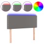 Cabecero con LED cuero sintético gris 80x5x78/88 cm de , Cabeceros y pies de cama - Ref: Foro24-3121548, Precio: 35,70 €, Des...