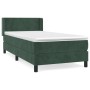 Cama box spring con colchón terciopelo verde oscuro 90x190 cm de , Camas y somieres - Ref: Foro24-3130814, Precio: 295,12 €, ...