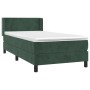 Cama box spring con colchón terciopelo verde oscuro 90x190 cm de , Camas y somieres - Ref: Foro24-3130814, Precio: 295,12 €, ...