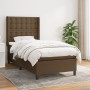 Cama box spring con colchón tela marrón oscuro 90x190 cm de , Camas y somieres - Ref: Foro24-3131716, Precio: 347,94 €, Descu...