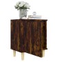 Mesitas de noche 2 uds patas madera roble ahumado 40x30x50 cm de vidaXL, Mesitas de noche - Ref: Foro24-813111, Precio: 53,09...