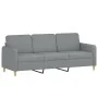 Sofá de 3 plazas con cojines tela gris claro 180 cm de , Sofás - Ref: Foro24-3200917, Precio: 274,45 €, Descuento: %
