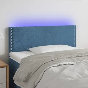 Cabecero con LED de terciopelo azul oscuro 90x5x78/88 cm de , Cabeceros y pies de cama - Ref: Foro24-3121512, Precio: 47,06 €...