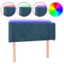 Cabecero con LED de terciopelo azul oscuro 93x16x78/88 cm de , Cabeceros y pies de cama - Ref: Foro24-3123136, Precio: 54,27 ...