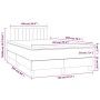 Cama box spring con colchón y LED tela gris taupe 120x200 cm de , Camas y somieres - Ref: Foro24-3133865, Precio: 365,59 €, D...