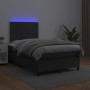 Cama box spring colchón y LED cuero sintético negro 120x200 cm de , Camas y somieres - Ref: Foro24-3135873, Precio: 401,61 €,...