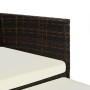 Sofá de jardín 2 plazas con mesita y taburetes poli ratán negro de vidaXL, Sofás de exterior - Ref: Foro24-44451, Precio: 225...