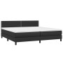 Cama box spring con colchón cuero sintético negro 200x200 cm de , Camas y somieres - Ref: Foro24-3141083, Precio: 551,66 €, D...