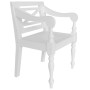 Sillas Batavia 2 unidades madera maciza de caoba blanco de , Sillas de comedor - Ref: Foro24-246963, Precio: 243,21 €, Descue...