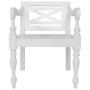Sillas Batavia 2 unidades madera maciza de caoba blanco de , Sillas de comedor - Ref: Foro24-246963, Precio: 243,21 €, Descue...