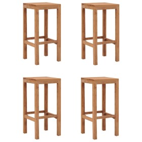Taburetes de barra de cocina 4 unidades madera maciza de teca de , Taburetes de cocina - Ref: Foro24-287233, Precio: 208,80 €...