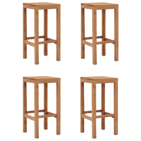 Taburetes de barra de cocina 4 unidades madera maciza de teca de , Taburetes de cocina - Ref: Foro24-287233, Precio: 208,80 €...