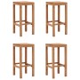 Taburetes de barra de cocina 4 unidades madera maciza de teca de , Taburetes de cocina - Ref: Foro24-287233, Precio: 208,80 €...