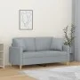 Sofá de 2 plazas con cojines tela gris claro 140 cm de , Sofás - Ref: Foro24-3200909, Precio: 230,44 €, Descuento: %