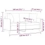 Sofá de 2 plazas con cojines tela gris claro 140 cm de , Sofás - Ref: Foro24-3200909, Precio: 230,44 €, Descuento: %