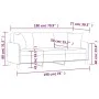 Sofá de 3 plazas con cojines tela negro 180 cm de , Sofás - Ref: Foro24-3200921, Precio: 368,08 €, Descuento: %