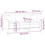 Sofá de 3 plazas con cojines tela negro 180 cm de , Sofás - Ref: Foro24-3200921, Precio: 376,00 €, Descuento: %