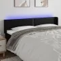 Headboard with LED black synthetic leather 203x16x78/88 cm by , Headboards and footboards - Ref: Foro24-3123204, Price: 65,12...