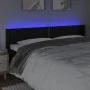 Headboard with LED black synthetic leather 203x16x78/88 cm by , Headboards and footboards - Ref: Foro24-3123204, Price: 65,12...