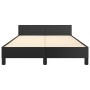 Estructura de cama con cabecero cuero sintético negro 120x200cm de , Camas y somieres - Ref: Foro24-3125500, Precio: 169,93 €...