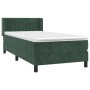 Cama box spring con colchón terciopelo verde oscuro 90x190 cm de , Camas y somieres - Ref: Foro24-3131054, Precio: 296,37 €, ...
