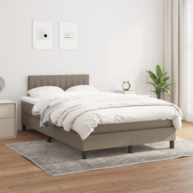 Cama box spring con colchón tela gris taupe 120x200 cm de , Camas y somieres - Ref: Foro24-3140205, Precio: 340,18 €, Descuen...