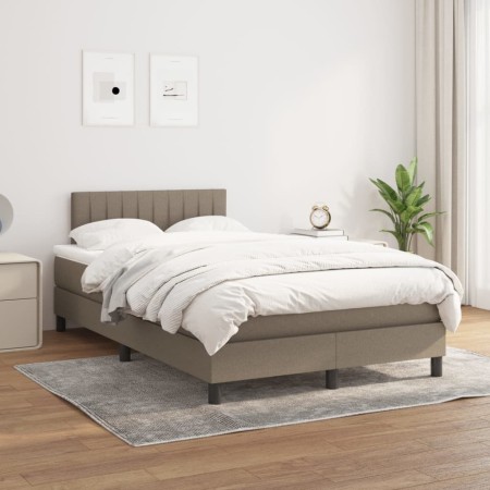Cama box spring con colchón tela gris taupe 120x200 cm de , Camas y somieres - Ref: Foro24-3140205, Precio: 340,18 €, Descuen...