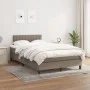 Box spring bed with taupe gray fabric mattress 120x200 cm by , Beds and slatted bases - Ref: Foro24-3140205, Price: 345,52 €,...