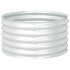 Arriate de acero galvanizado plateado 80x80x44 cm de vidaXL, Maceteros y jardineras - Ref: Foro24-45520, Precio: 100,53 €, De...
