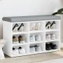Bank Schuhmacher aus weißem Ingenieurholz 82x32x50 cm von , Bänke für Hallen und Lager - Ref: Foro24-835103, Preis: 63,38 €, ...