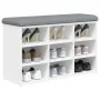 Bank Schuhmacher aus weißem Ingenieurholz 82x32x50 cm von , Bänke für Hallen und Lager - Ref: Foro24-835103, Preis: 63,38 €, ...