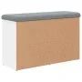 Bank Schuhmacher aus weißem Ingenieurholz 82x32x50 cm von , Bänke für Hallen und Lager - Ref: Foro24-835103, Preis: 63,38 €, ...