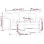 Sofá de 2 plazas con cojines tela negro 140 cm de , Sofás - Ref: Foro24-3200913, Precio: 224,62 €, Descuento: %