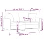 Sofá de 2 plazas con cojines tela negro 140 cm de , Sofás - Ref: Foro24-3200913, Precio: 228,25 €, Descuento: %