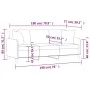 3-seater sofa with dark gray fabric cushions 180 cm by , Sofas - Ref: Foro24-3200918, Price: 272,66 €, Discount: %
