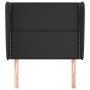Cabecero con orejas de cuero sintético negro 103x23x118/128cm de , Cabeceros y pies de cama - Ref: Foro24-3117900, Precio: 68...