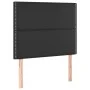 Kopfteil mit LED-Beleuchtung, schwarzes Kunstleder, 100 x 5 x 118/128 cm von , Kopf- und Fußteile - Ref: Foro24-3122368, Prei...