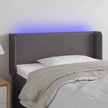 Kopfteil mit LED-grauem Kunstleder 83x16x78/88 cm von , Kopf- und Fußteile - Ref: Foro24-3123172, Preis: 47,69 €, Rabatt: %