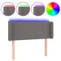 Headboard with LED gray synthetic leather 83x16x78/88 cm by , Headboards and footboards - Ref: Foro24-3123172, Price: 47,69 €...