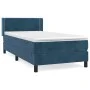 Box spring bed with dark blue velvet mattress 90x200 cm by , Beds and slatted bases - Ref: Foro24-3130881, Price: 307,35 €, D...