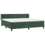 Cama box spring con colchón terciopelo verde oscuro 200x200 cm de , Camas y somieres - Ref: Foro24-3131102, Precio: 611,04 €,...