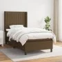 Box spring bed with dark brown fabric mattress 90x190 cm by , Beds and slatted bases - Ref: Foro24-3131556, Price: 324,70 €, ...