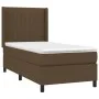 Box spring bed with dark brown fabric mattress 90x190 cm by , Beds and slatted bases - Ref: Foro24-3131556, Price: 324,70 €, ...