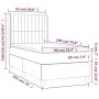 Box spring bed with dark brown fabric mattress 90x190 cm by , Beds and slatted bases - Ref: Foro24-3131556, Price: 324,70 €, ...