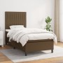 Cama box spring con colchón tela marrón oscuro 90x190 cm de , Camas y somieres - Ref: Foro24-3141900, Precio: 321,59 €, Descu...